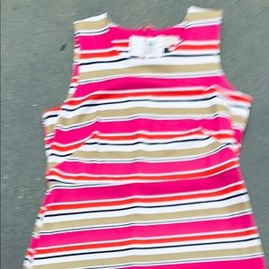 Michael kors pink striped dress NWT sz16